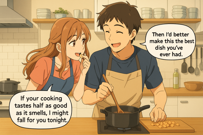 Playful Kitchen Teasing