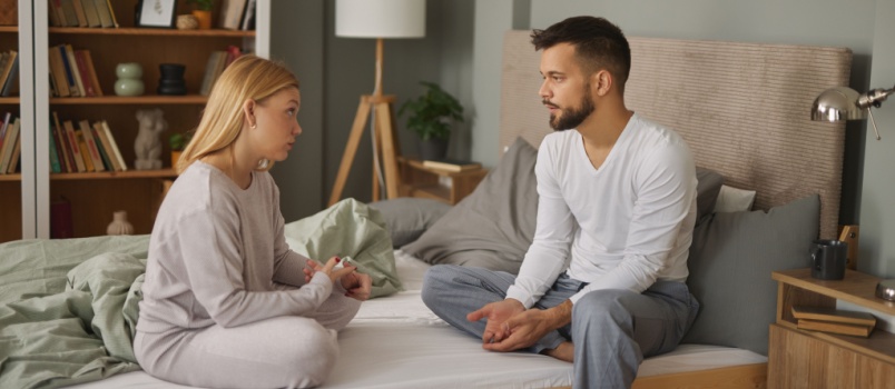 Young couple having conflicts