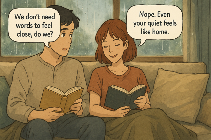 Sitting in comfortable silence