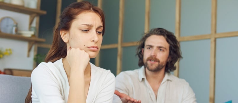 Young couple having an  argument
