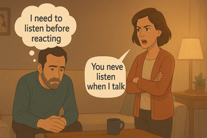 Couple arguing scene