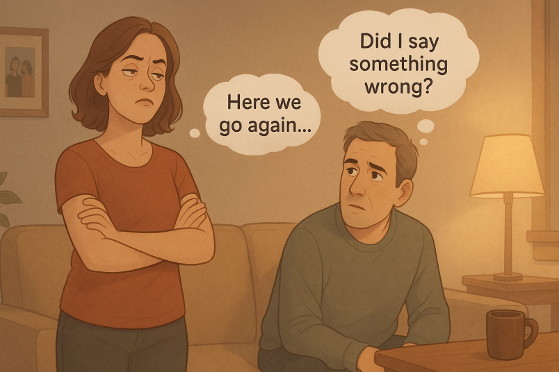 Frustrated woman rolling eyes