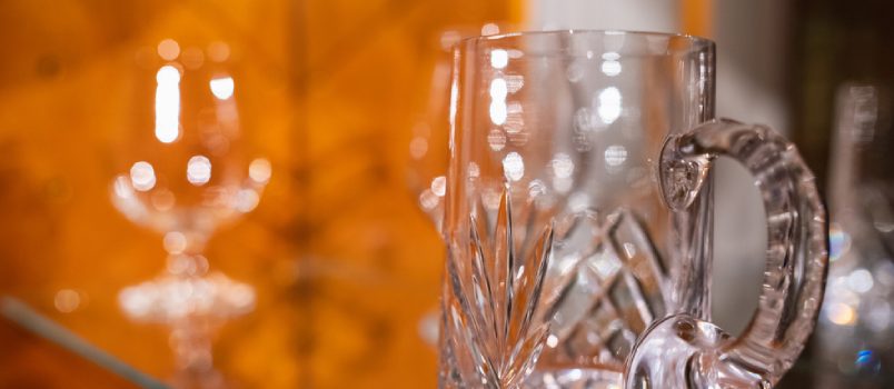 a closeup of a beer glass