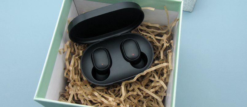 a closeup of a pair of earbuds