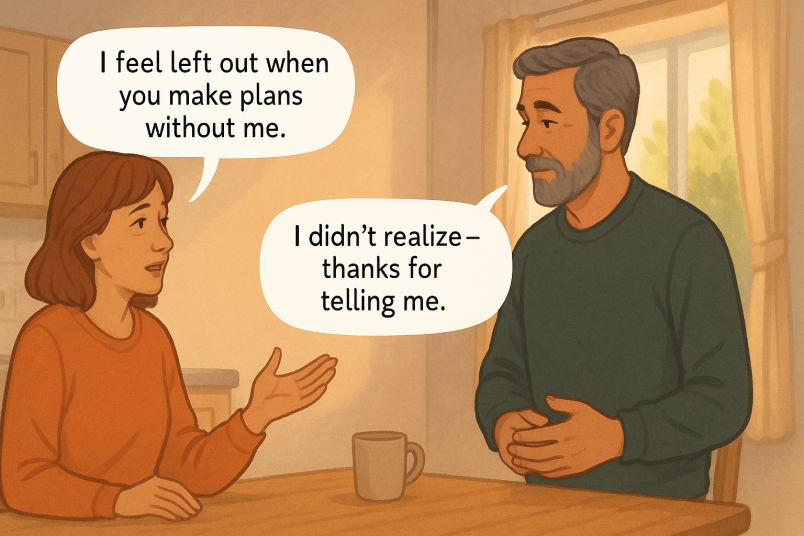 Couple discussing feelings