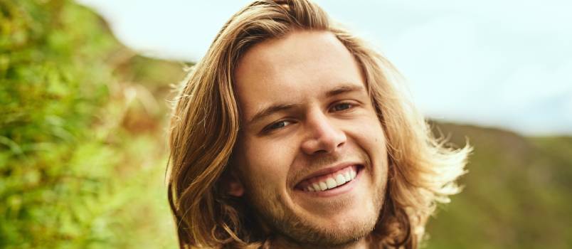 Man enjoying himself