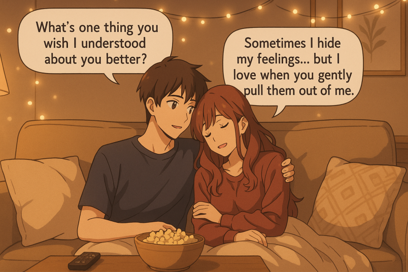 Cozy Living Room Movie Night