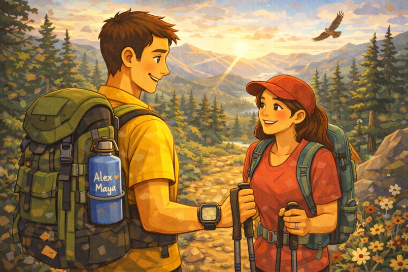 Couple outdoors together