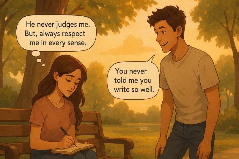 Man appreciating his partner