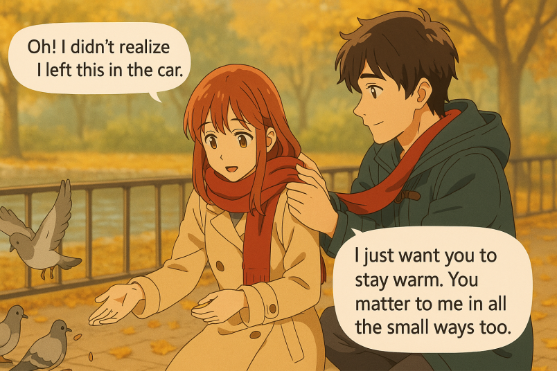 Park bench under cherry blossoms