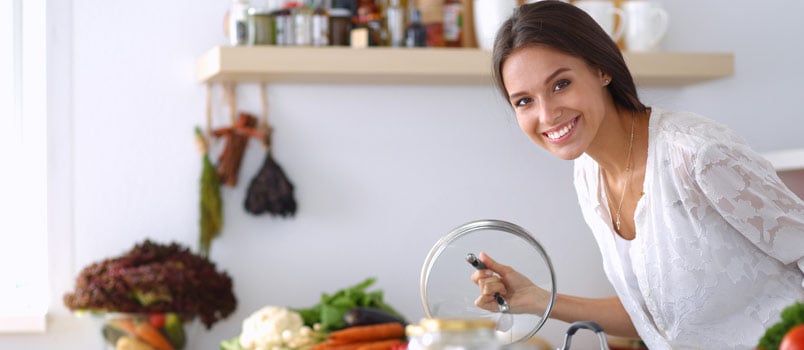 woman cooking in the kitchen