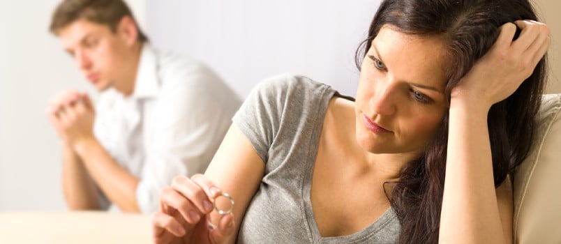 You constantly think about divorce Sad Women Looking At Her Ring