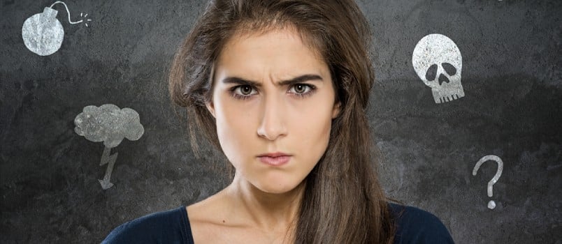 You’re in a bad mood all the time Beautiful Girl Anger With Look