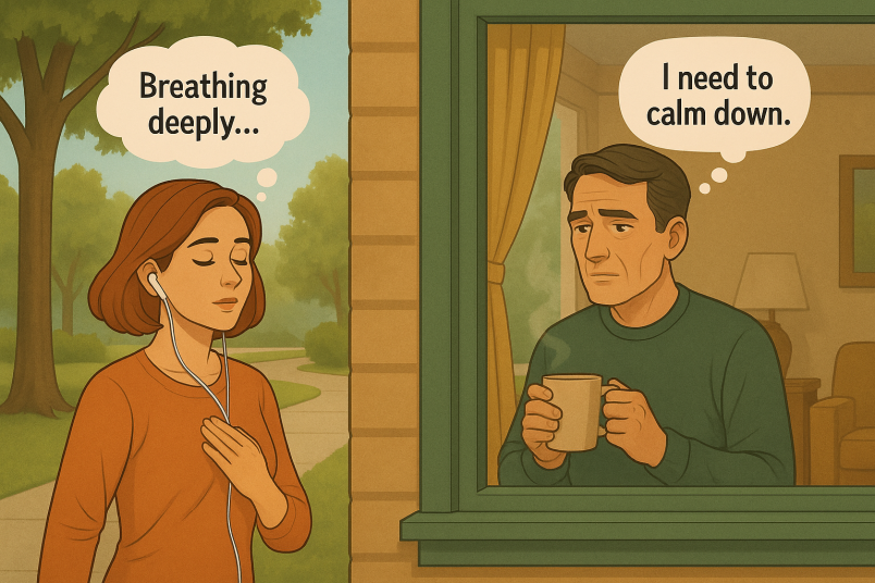 couple taking a break