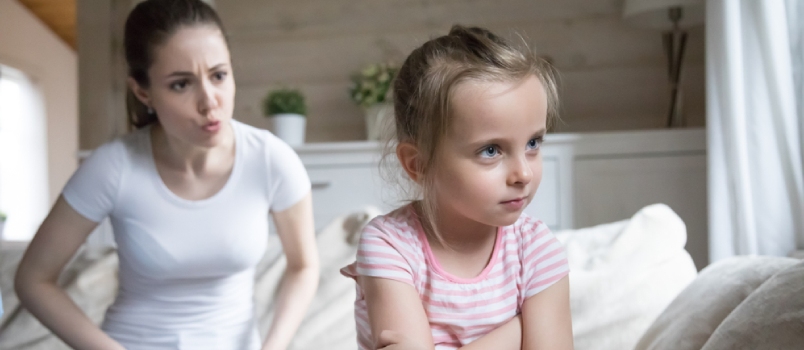 Manipulation Woman Scolding Little Girl