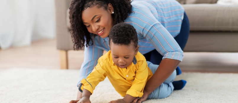Spend quality time with kids Mother Playing With His Kid At Home