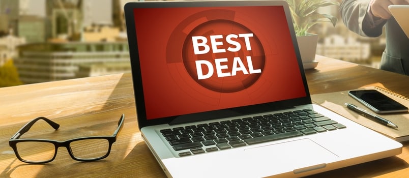 Laptop Screen Text Best Deal, Silhouette And Filter Sun