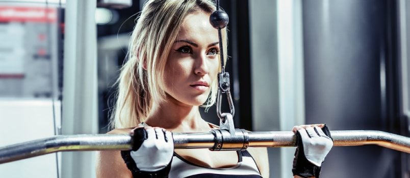 Woman working out at the gym for a healthy lifestyle