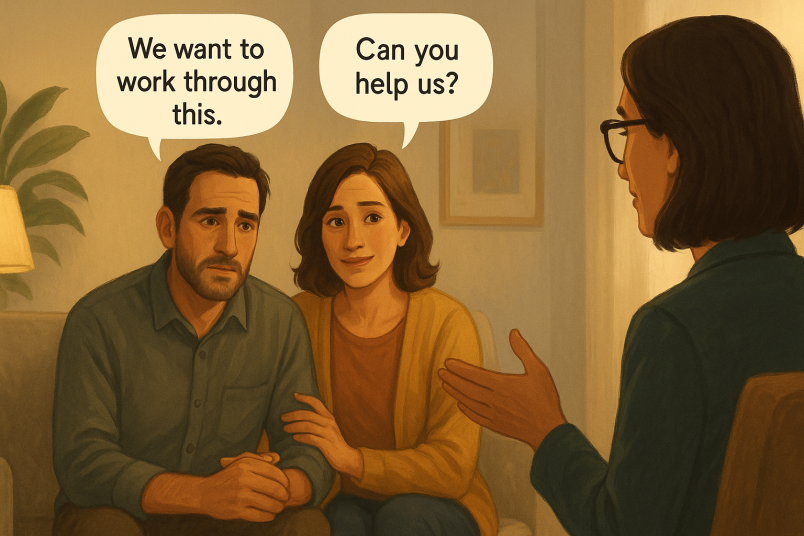 Couple taking therapy