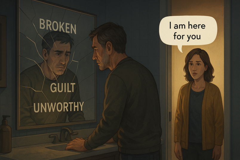 Man is unhappy with himself