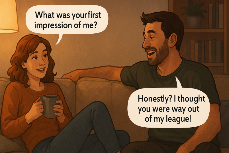 Couple asking flirty questions
