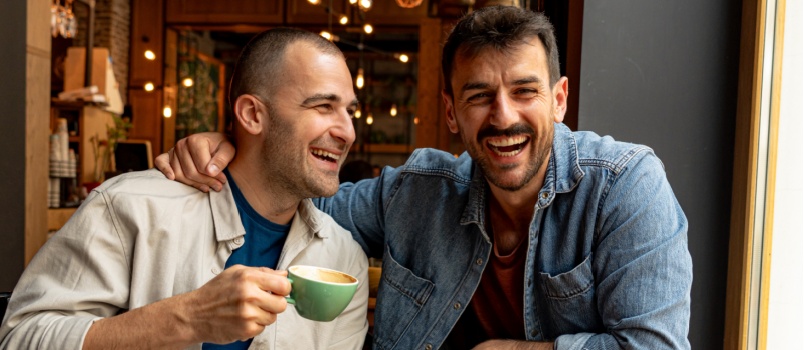 Two friends having fin time 