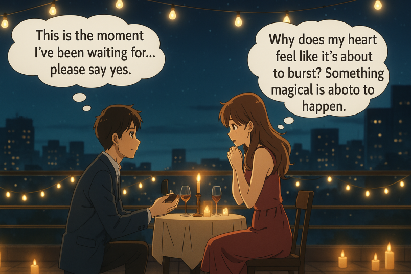 Candlelit Rooftop Proposal