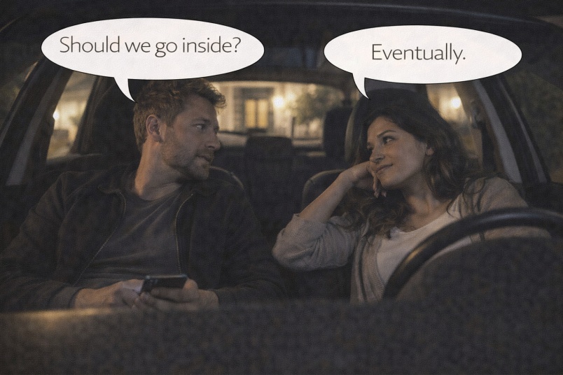 Car parked outside the house