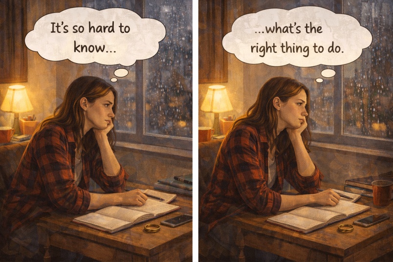 Confused woman about marriage