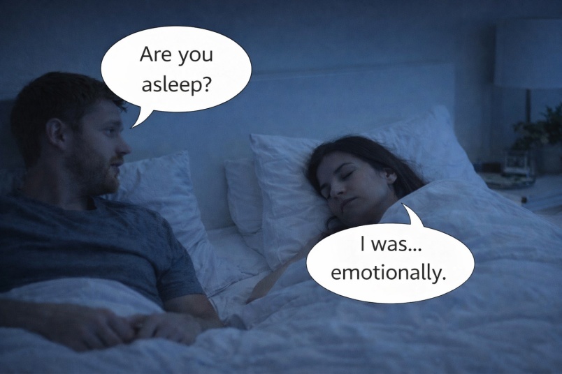 Cozy under the blanket