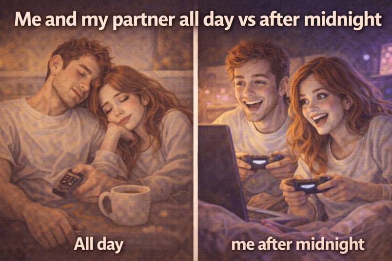 Late-night couple energy