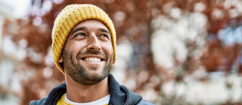Handsome man smiling
