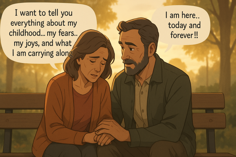 Couple sharing their feelings