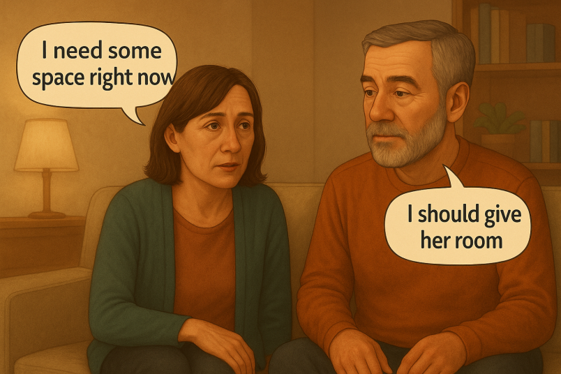 Couple discussing boundaries
