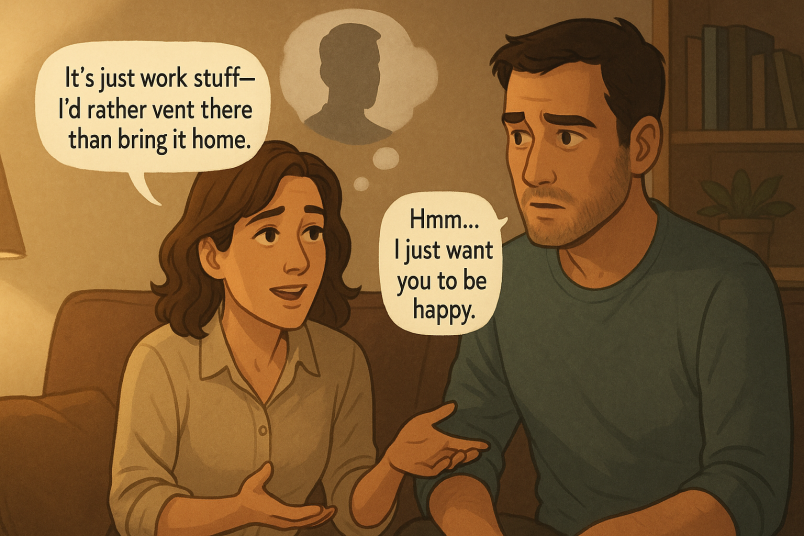 Couple talking to each other