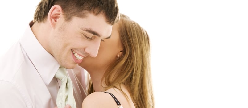 Picture Of Couple In Love Over White