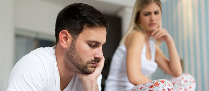 Unhappy Young Couple Having Unsolved Relationship Problems