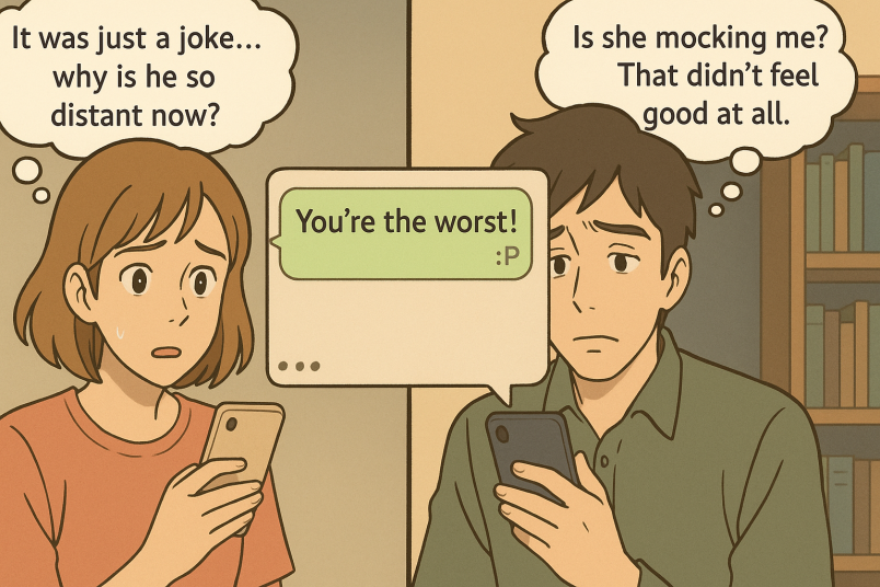 Flirty text misunderstanding