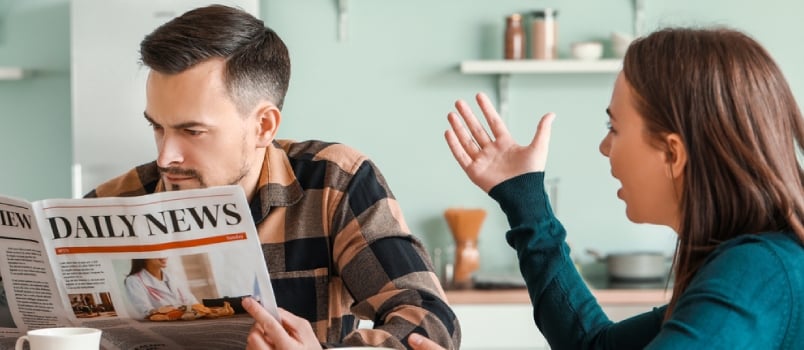 Young Couple Quarreling in Kitchen