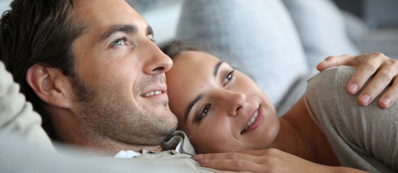 Sweet in Love Couple Dreaming of Their Future