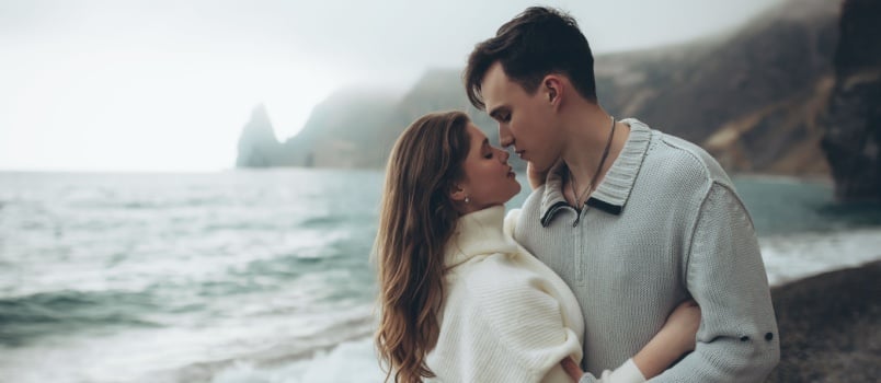 Loving couple enjoying together