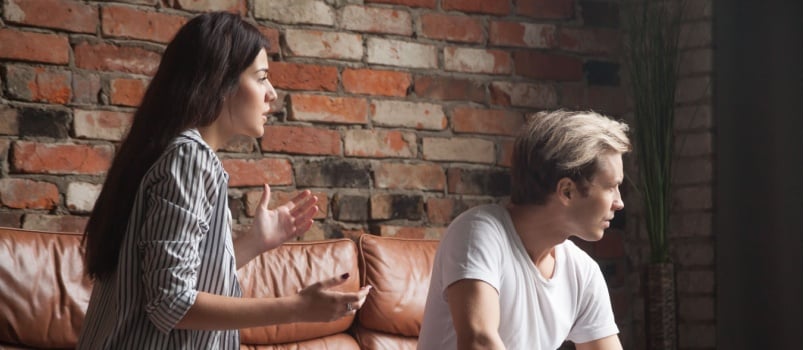 Man ignoring his wife