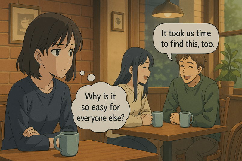 Coffee shop moment of envy