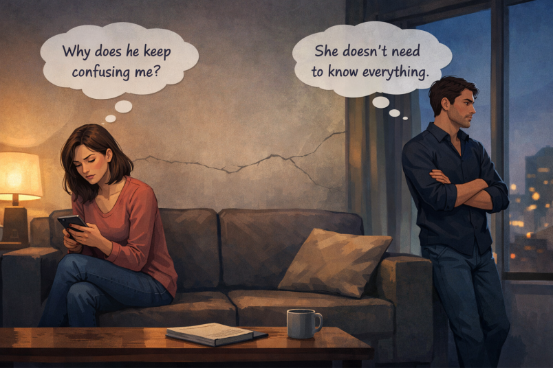 Emotional distance couple