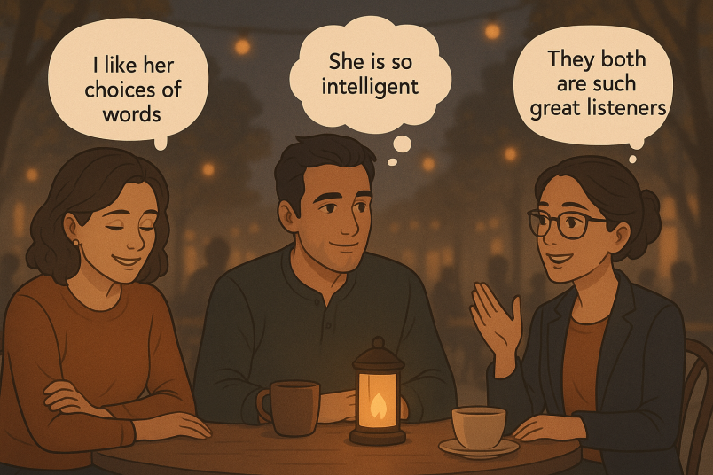 Group of friends talking