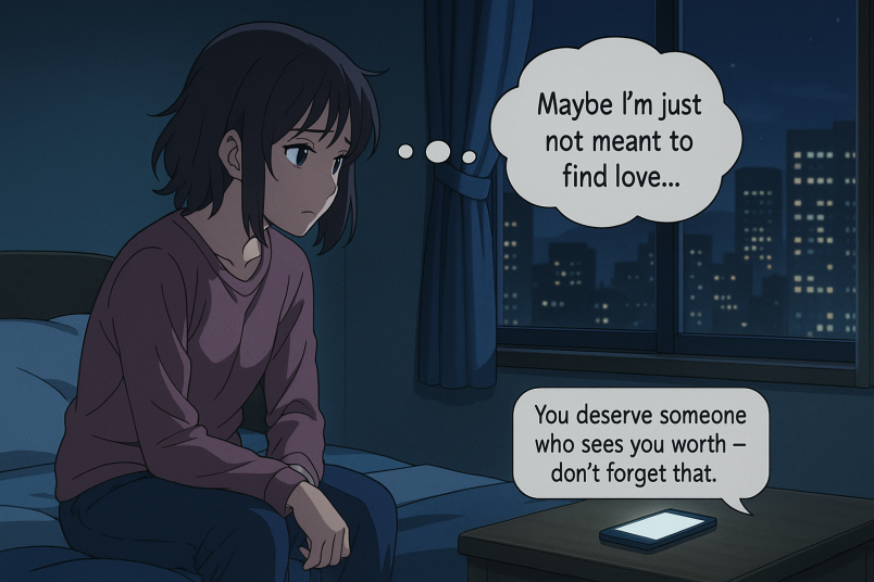 Late-night reflection after another failed date