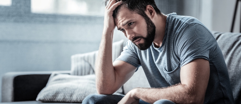 man worried and stressed