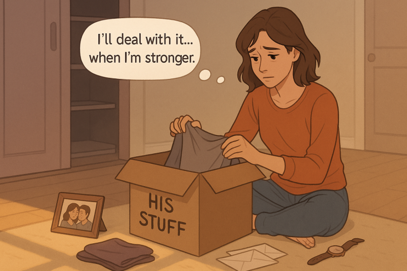 Woman boxing ex’s belongings