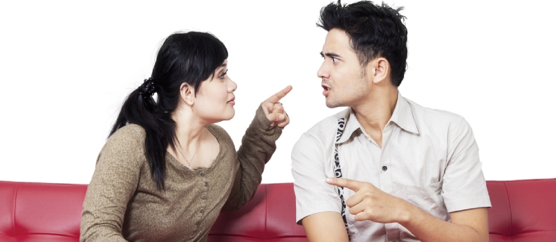 Women Blaming to Husband Pointing Finger on Husband