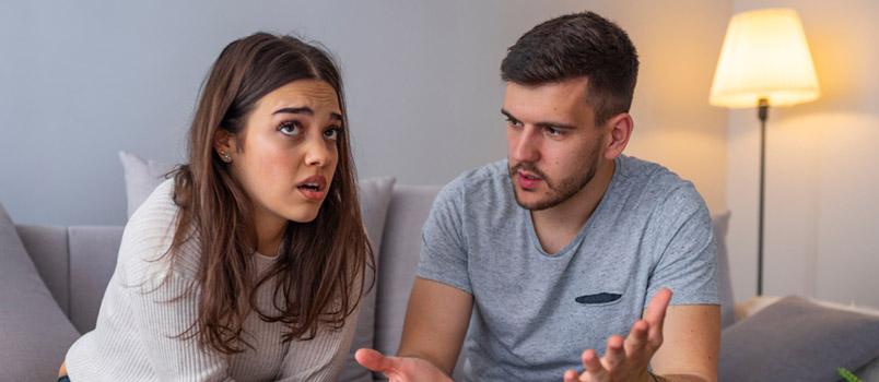 Couples Are Angry With Love Issues. Not Understanding Each Other in Family Problems or Infidelity